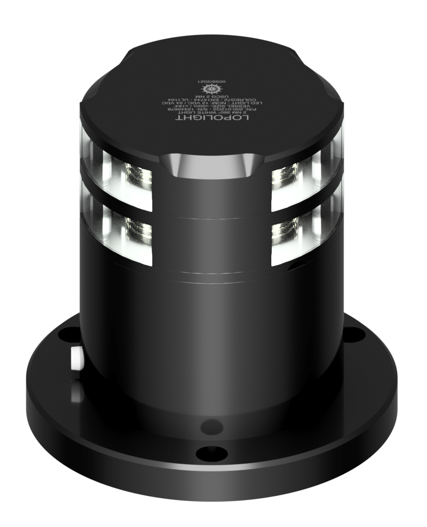 3nm 360° White, Double, Dimmable, black anodized